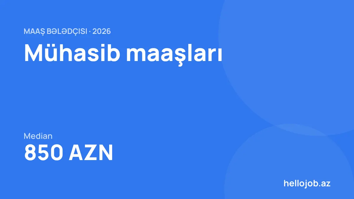 Mühasib maaşları 2026: real elanlara əsasən nə qədər qazanırlar?