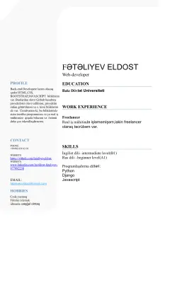 Fataliyev Eldost